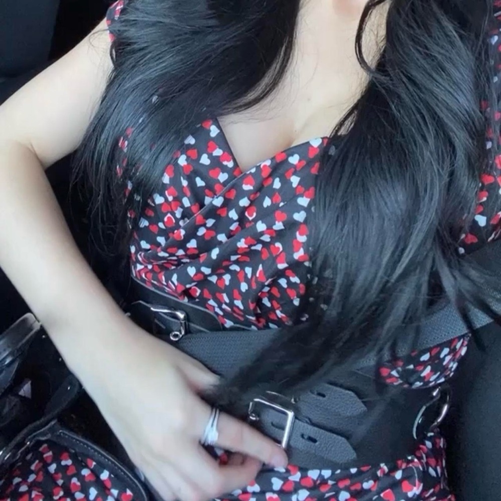 Liquorbrand Retro Black & Red Hearts Dress